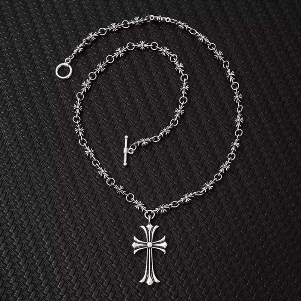 Silver Cross Pendant Necklace